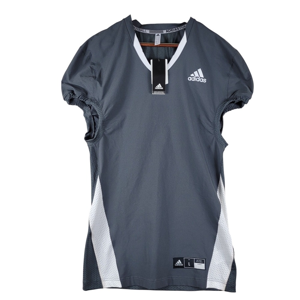 Adidas Football Jersey‎ Mens Large Gray New A1 Stock J GG7391 Short Sleeve